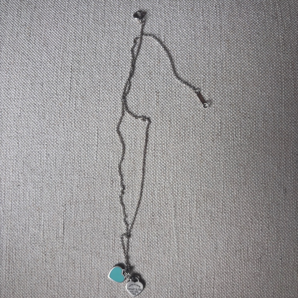 Silver Necklace with Heart Charms